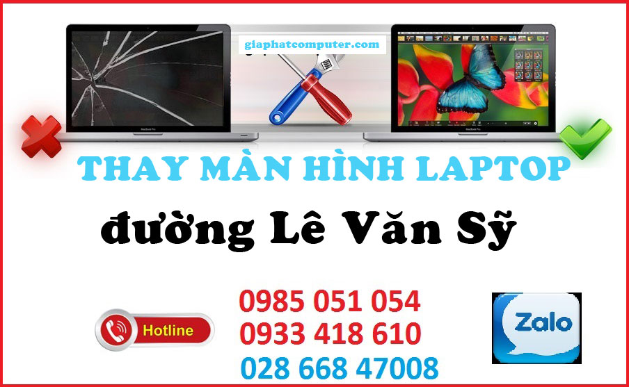 Thay màn hình laptop đường lê văn sỹ