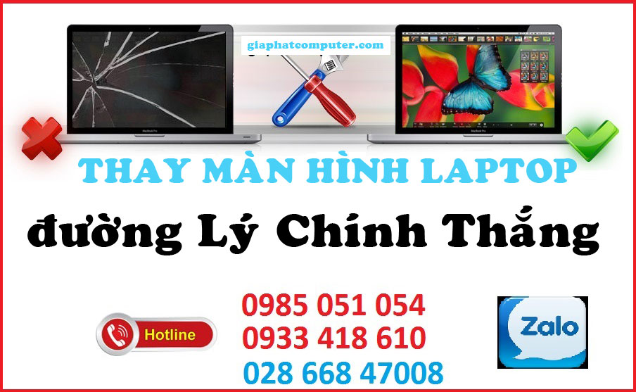 Thay màn hình laptop đường Lý Chính Thắng